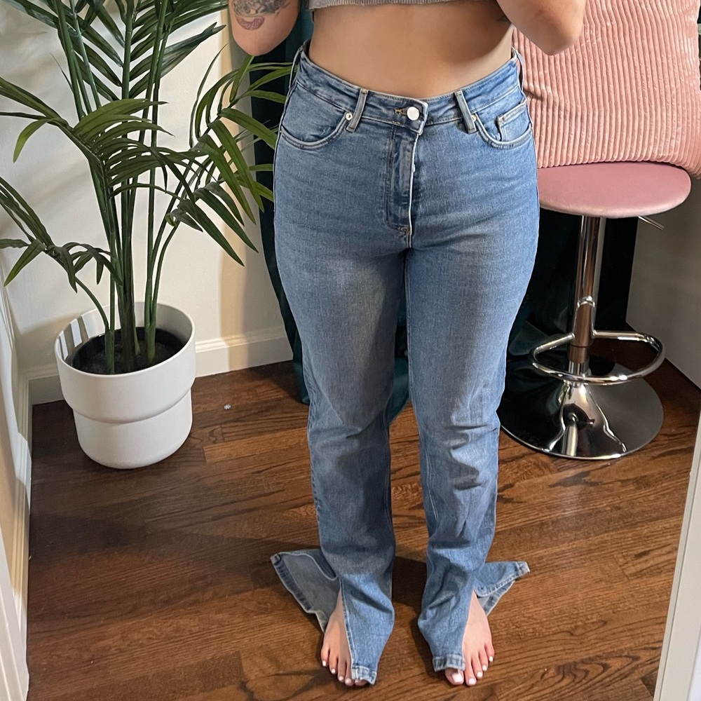 Bootcut slit jeans